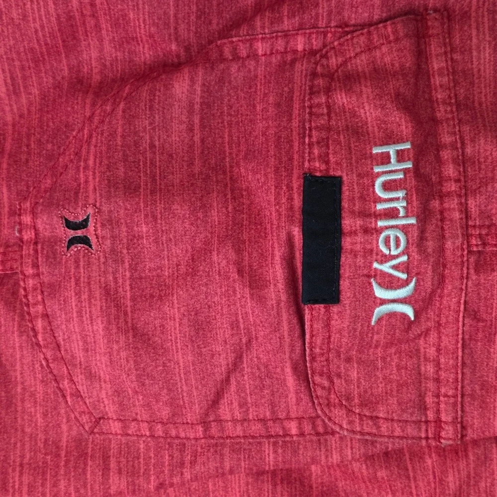Hurley Board Shorts Mens 32 Red Phantom Stretch Cargo Swim Trunks Surfwear